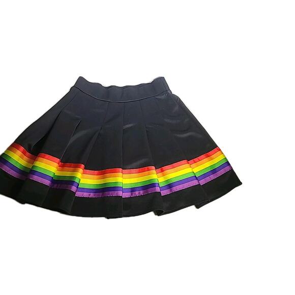 Spencers Body Rage Gay Pride Mini Skirt Size Small Rainbow Parade Festival LGBTQ - Picture 6 of 7